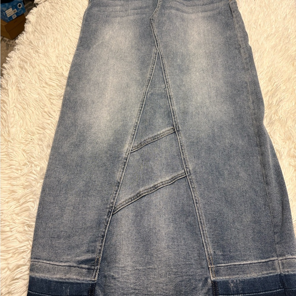 TCL Blue Asymmetrical Midi Pencil Skirt